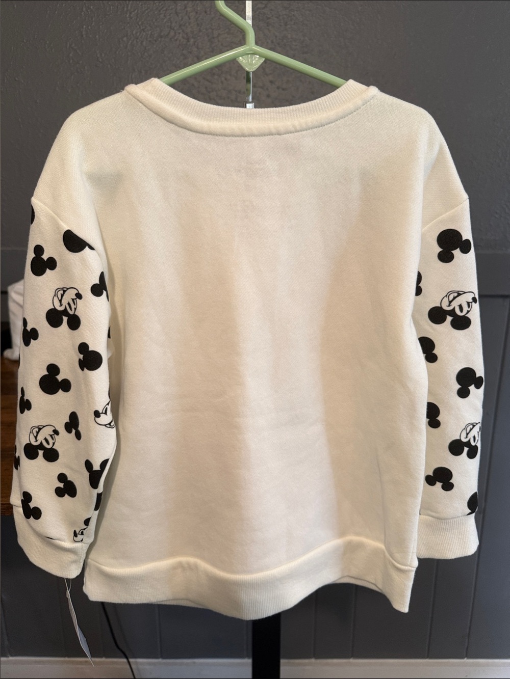 Disney White Sweatshirt with Black Mickey Print - Picture 2 of 4